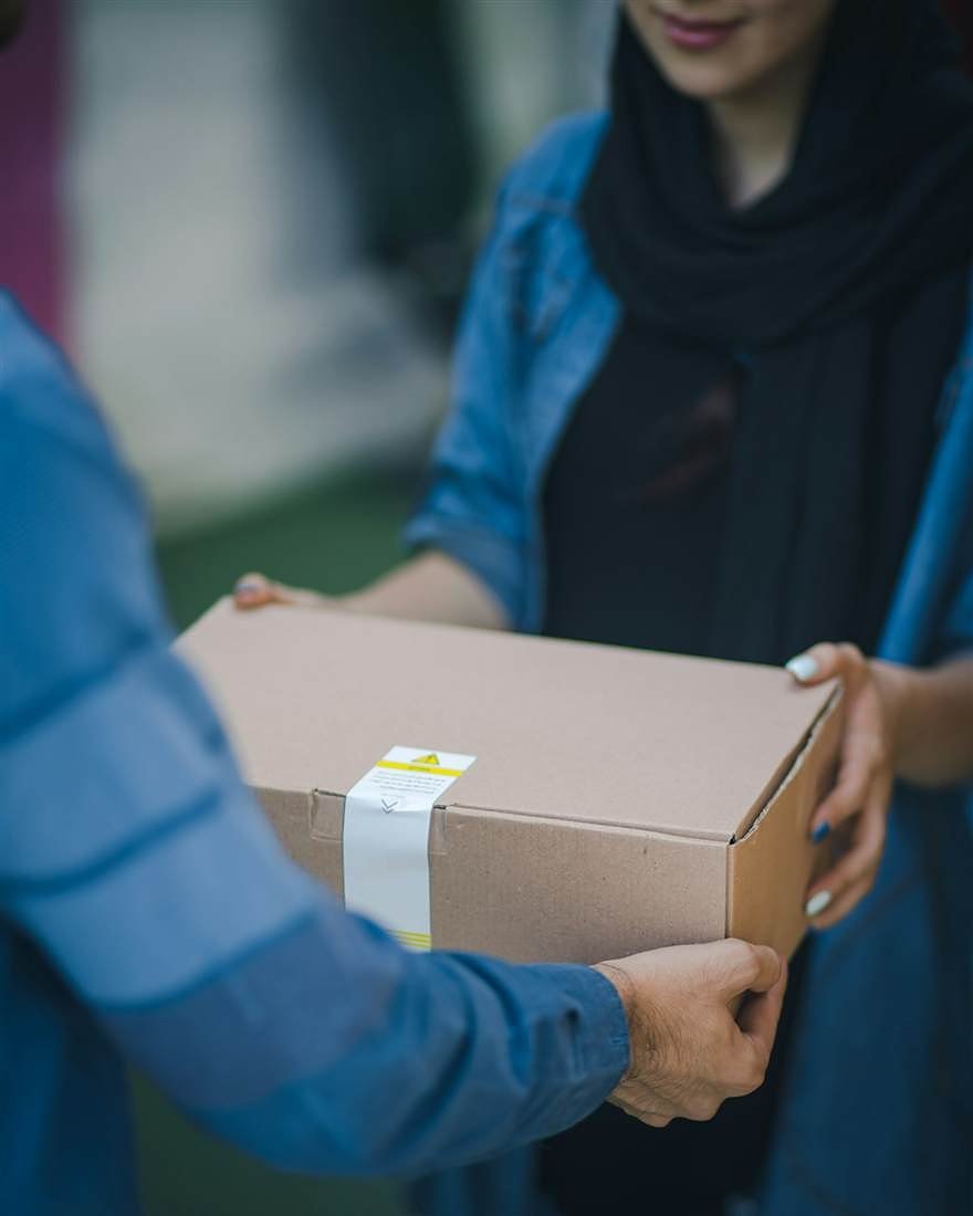 Entrega de encomenda de e-commerce